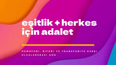 Homofobiye Karşı Uluslararası Günü'nü onurlandırın purple modern-bold