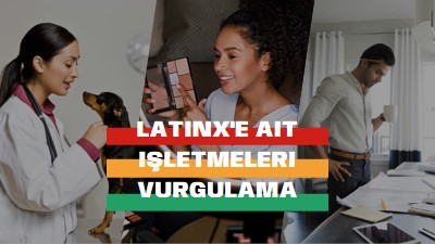 Latinx'e ait işletmeleri kutlama white modern-simple