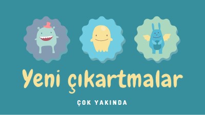 Yeni çıkartmalar yakında sunulacak blue whimsical-color-block