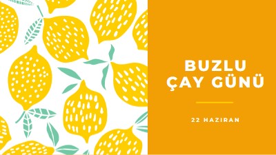 Hayatın limonları buzlu çay içindir orange whimsical-color-block