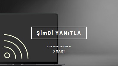 Web semineri yıldızı black modern-simple