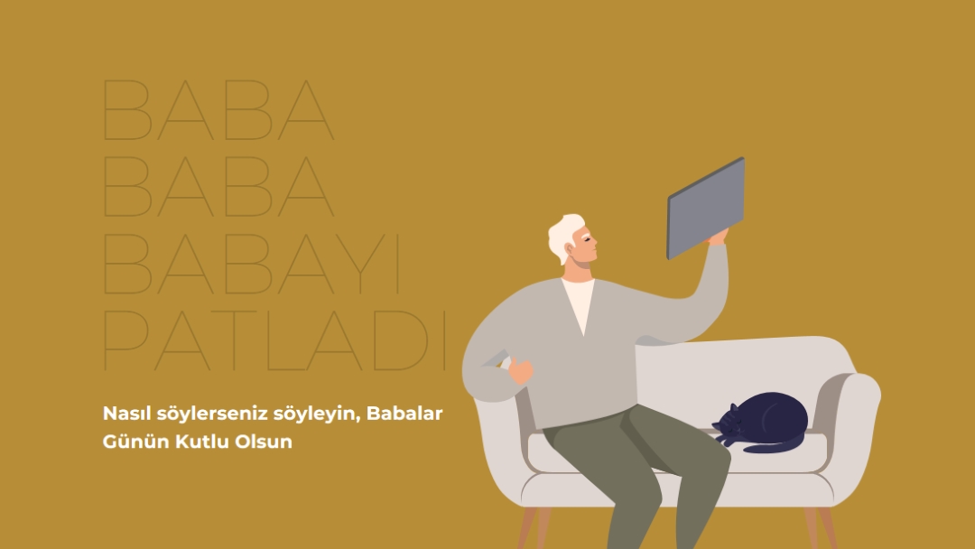 Babam olduğun için mutluyum. brown modern-color-block