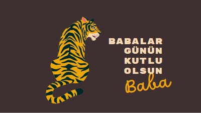 Babalar Günün Kutlu Olsun Baba brown whimsical-color-block