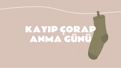 Kayıp Çorap Anma Günü brown whimsical-color-block