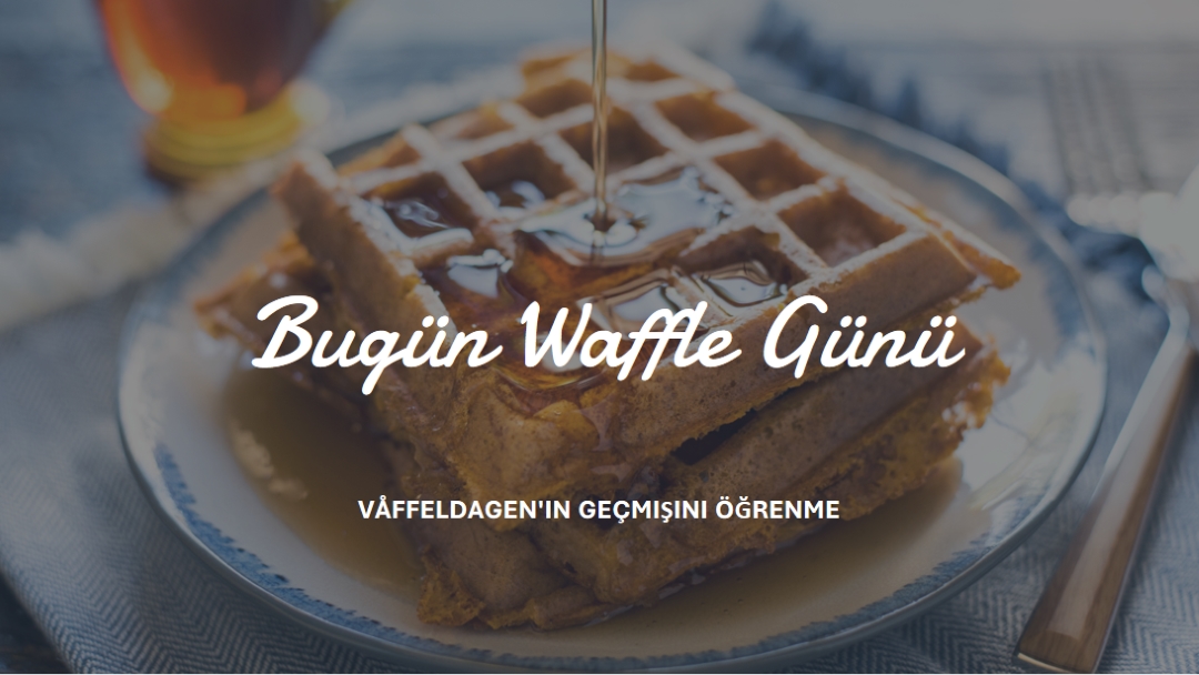 Bugün Waffle Günü blue modern-simple