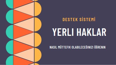 Yerli hakları destekleme blue modern-color-block