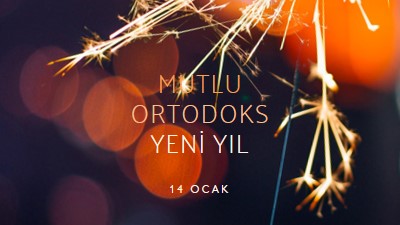 Ortodoks Yeni Yılınız Kutlu Olsun black modern-simple