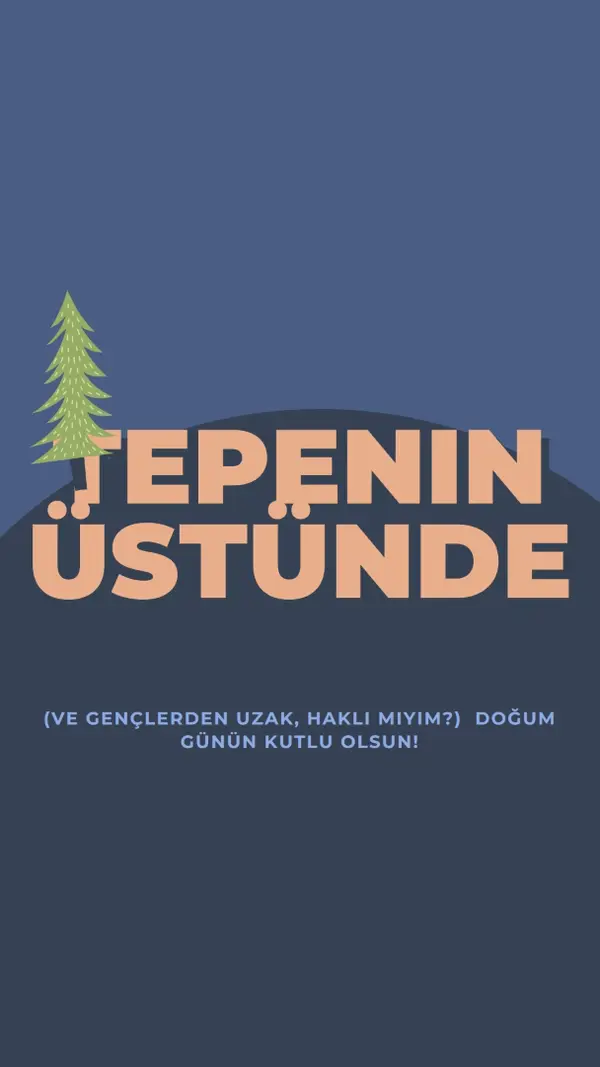 Tepenin üstünde blue modern-bold