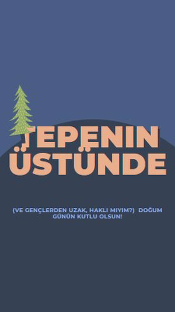 Tepenin üstünde blue modern-bold