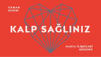 Kalp sağlığınız red modern-bold