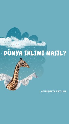 Şimdi iklim değişikliği hakkında konuşalım blue whimsical-color-block