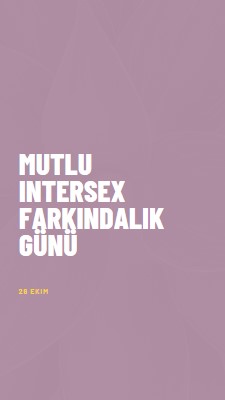 Intersex Farkındalık Gününüz Kutlu Olsun purple modern-bold