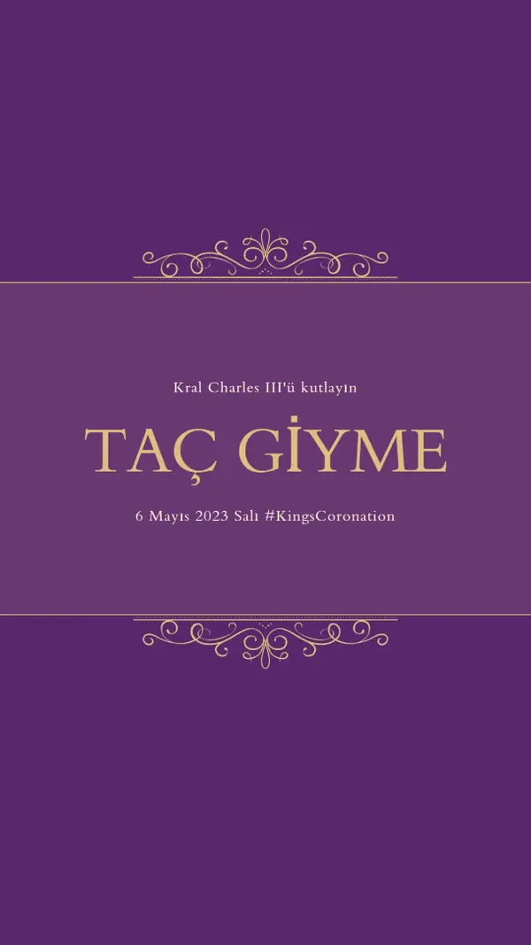Kraliyet duyurusu purple modern-simple