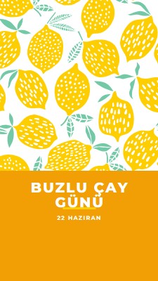 Hayatın limonları buzlu çay içindir orange whimsical-color-block