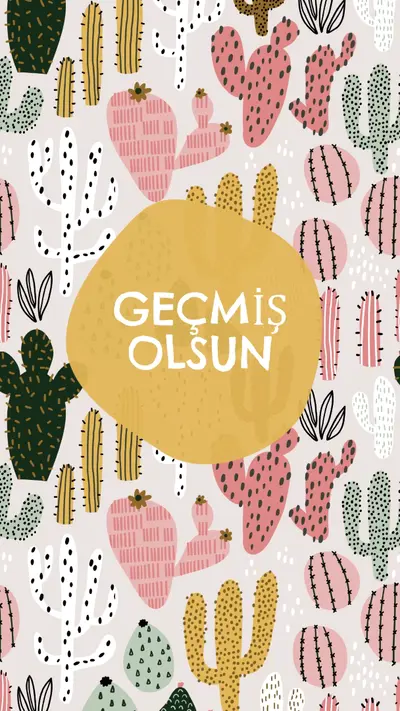 Kaktüs kaybı gray whimsical-color-block