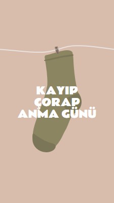 Kayıp Çorap Anma Günü brown whimsical-color-block