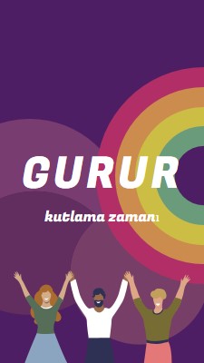 Gururu Kutlama purple modern-bold