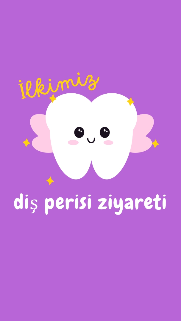 İlk diş perisi ziyareti purple whimsical-color-block