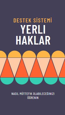 Yerli hakları destekleme blue modern-color-block