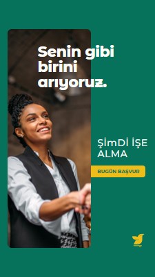 Senin gibi birini arıyoruz. green modern,simple,corporate,minimal,neutral,geometric