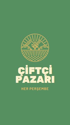 Çiftçi pazarına gelin green clean,simple,logo,organic,typographic,rustic