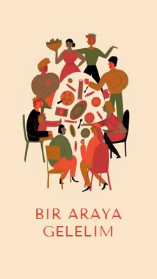 Bir araya gelelim brown bright,fun,illustration