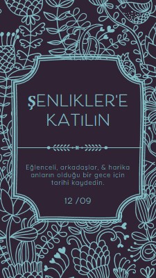 Şenliklere katılın blue elegant,classic,floral