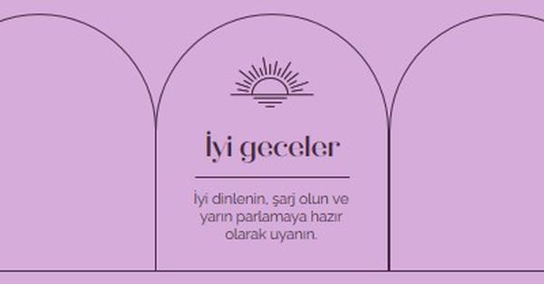 İyi dinlenin ve yeniden şarj edin purple organic,boho,lines,simple,symmetrical,