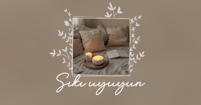 Bu gece sıkı uyu brown elegant,floral,frame,handwriting,rustic,