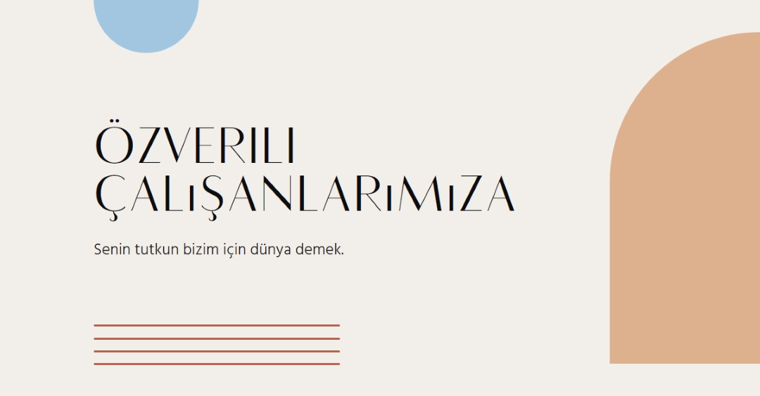 Çalışanlar için teşekkür kartı brown minimal,boho,shapes,geometric,line,neutral