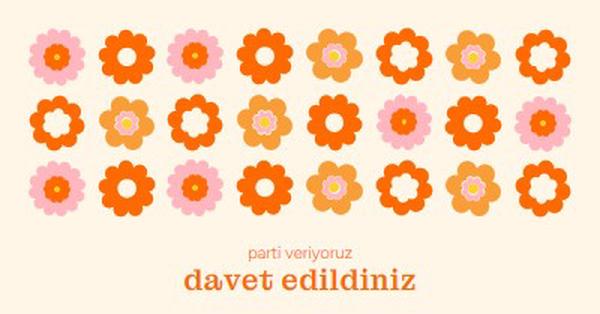 Parti veriyoruz. orange bold,fun,graphic