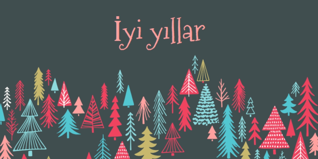 İyi yıllar green whimsical-line