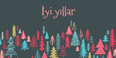 İyi yıllar green whimsical-line