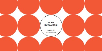 25 yılı kutluyor orange modern-geometric-&-linear