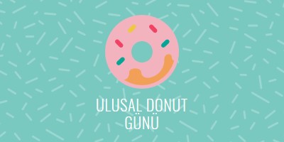 Yum bugün Ulusal Donut Günü blue modern-simple