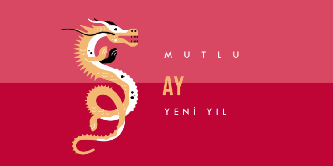 Ejderha Yılı red modern-bold