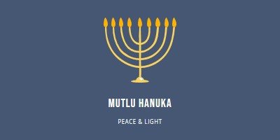 Hanuka Sameach blue modern-simple