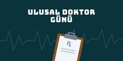 Bugün Ulusal Doktor Günü blue modern-simple