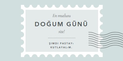 Harika bir doğum günü blue modern-simple