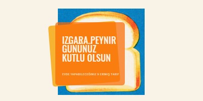 Izgara Peynir Gününüz Kutlu Olsun orange modern-bold