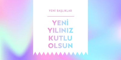 Yeni yıl, yeni başlangıçlar blue modern-bold