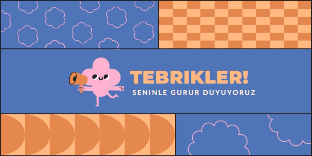 Gururlu ve net blue vintage-retro