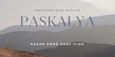 Paskalya Pazar günü bize katılın gray modern-simple