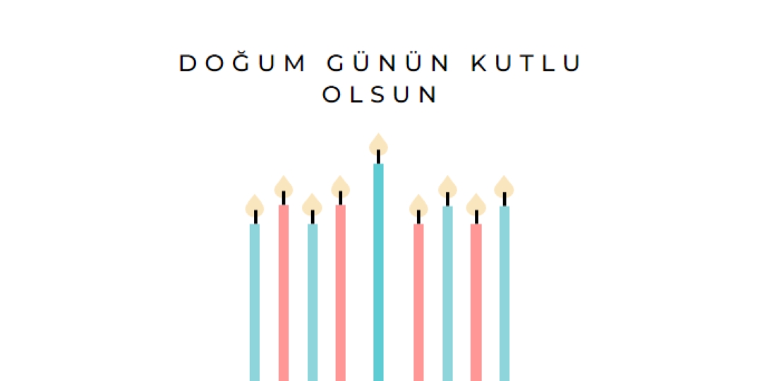 Doğum günü mumları kutlu olsun white modern-simple