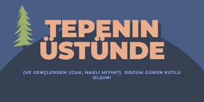 Tepenin üstünde blue modern-bold