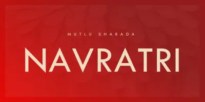 Mutlu Sharada Navaratri red modern-simple