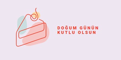 Bir dilim doğum günün kutlu olsun purple whimsical-line