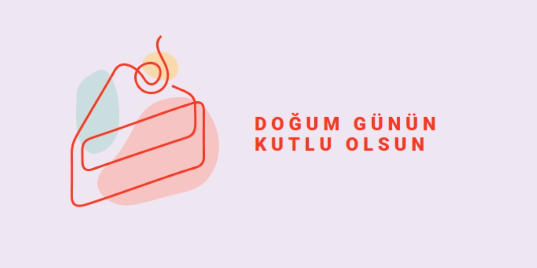 Bir dilim doğum günün kutlu olsun purple whimsical-line