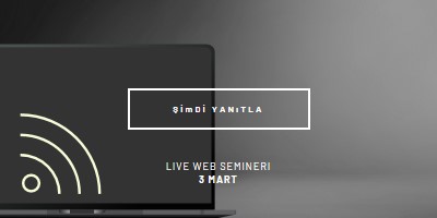 Web semineri yıldızı black modern-simple