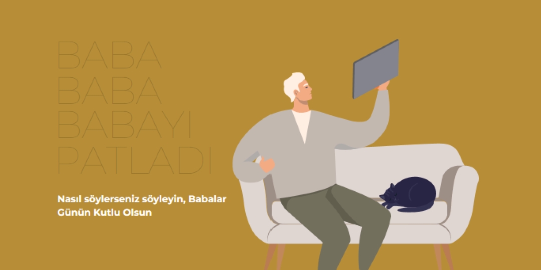 Babam olduğun için mutluyum. brown modern-color-block